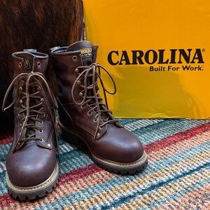 Carolina Brown Leather Work Boots